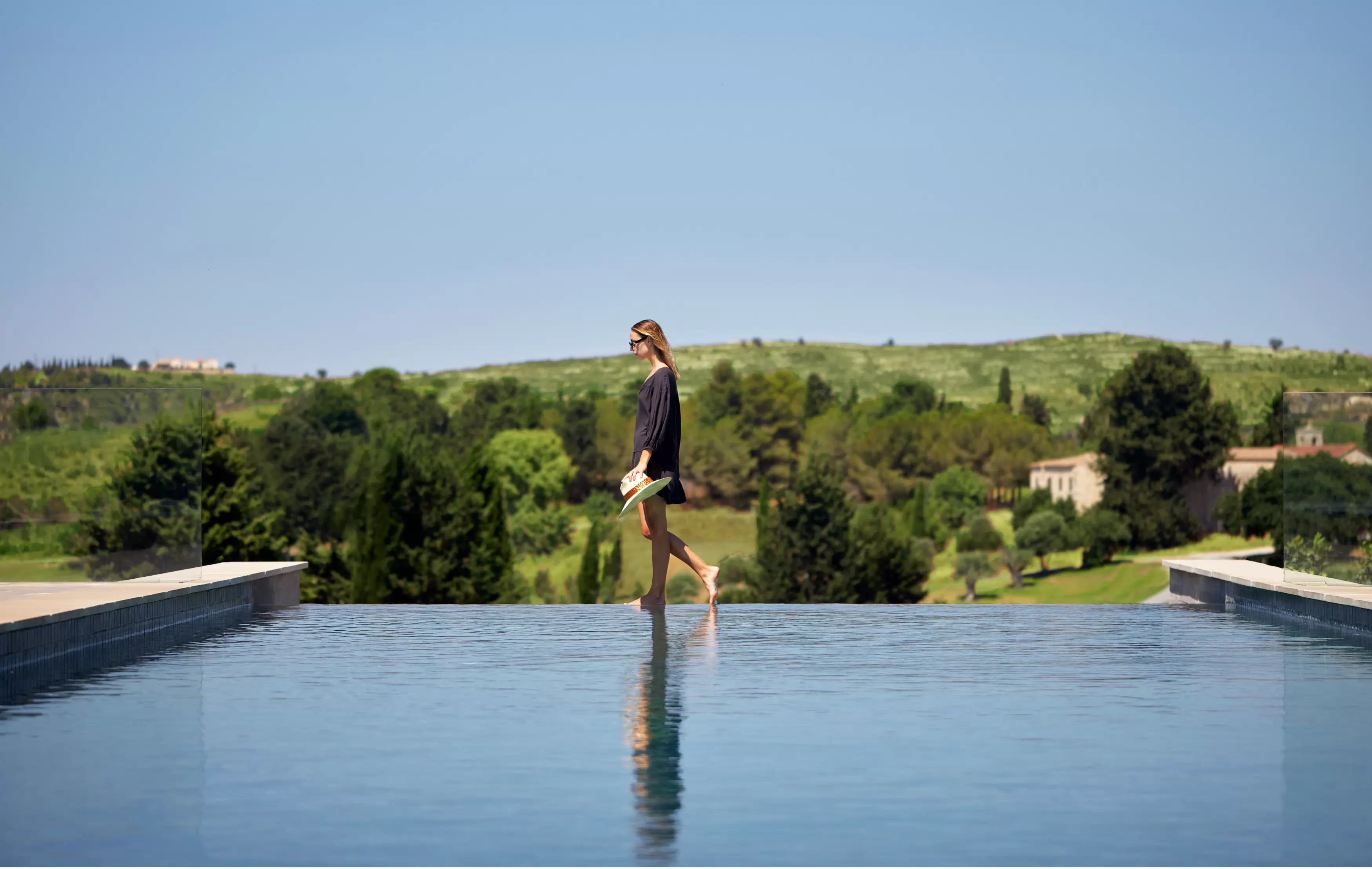 Pool with panoramic countryside views at Minthis in Cyprus