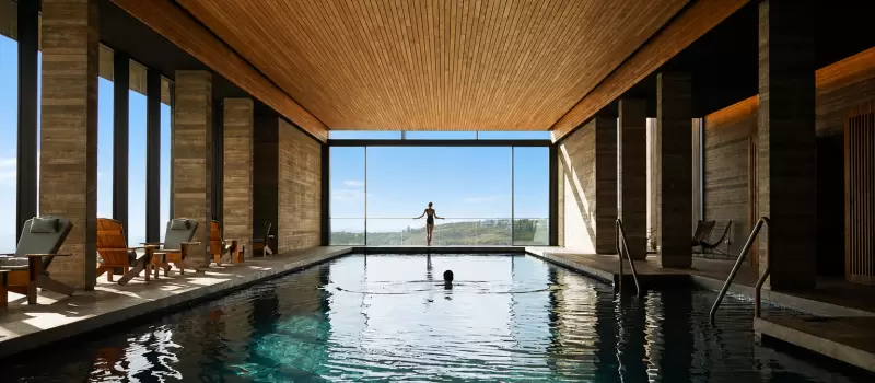 Infinity spa pool at Minthis Spa in Cyprus, nominated for the World Spa Awards 2026.
