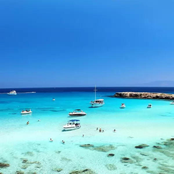 The world famous Blue Lagoon in Latcha, Paphos